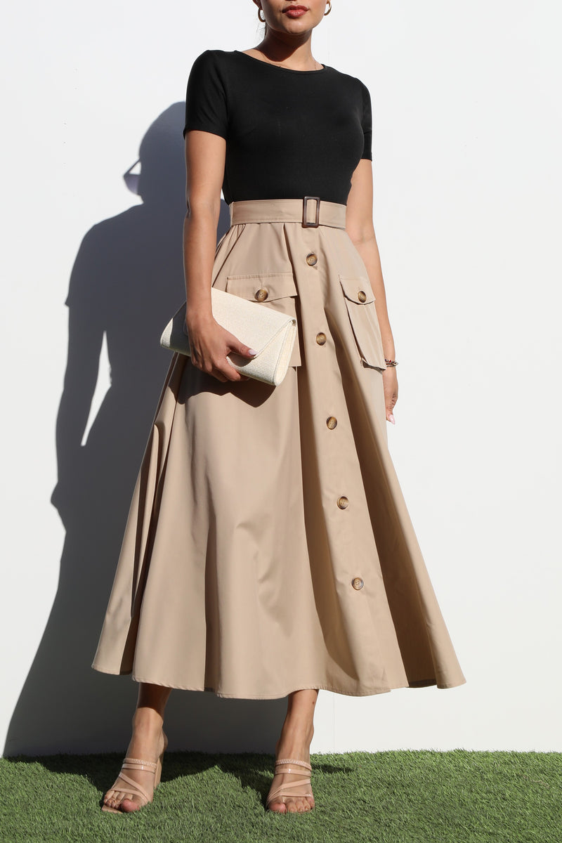 DD6997, POCKET WOVEN LONG DRESS