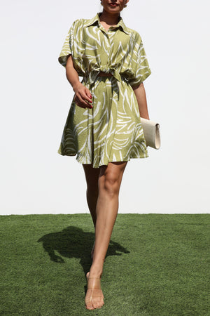 DD7310, BUTTON DOWN WOVEN MINI DRESS