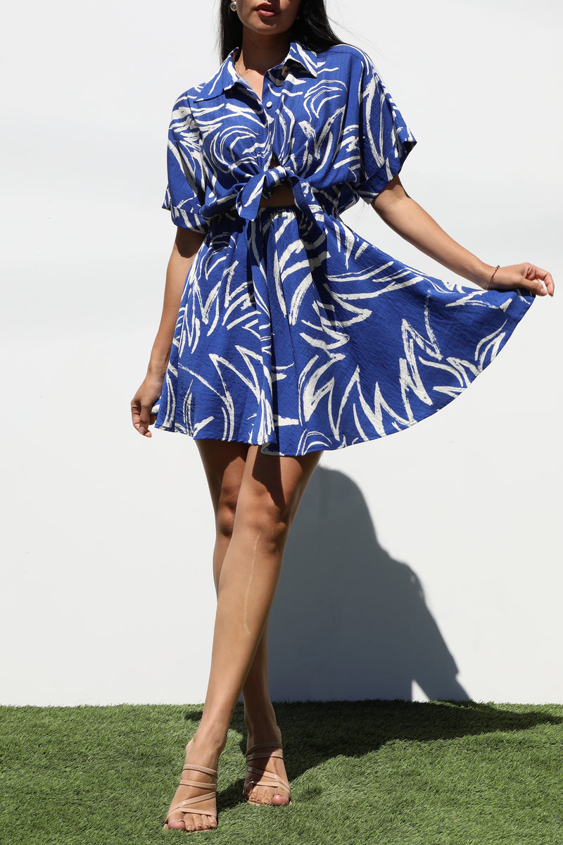 DD7310, BUTTON DOWN WOVEN MINI DRESS