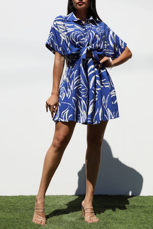 DD7310, BUTTON DOWN WOVEN MINI DRESS