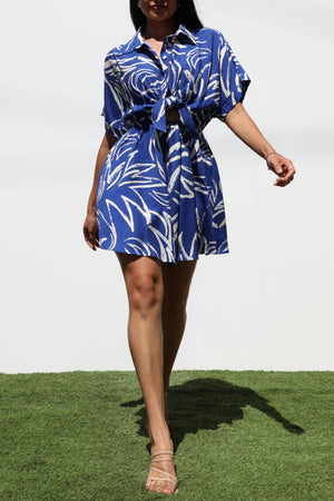 DD7310, BUTTON DOWN WOVEN MINI DRESS