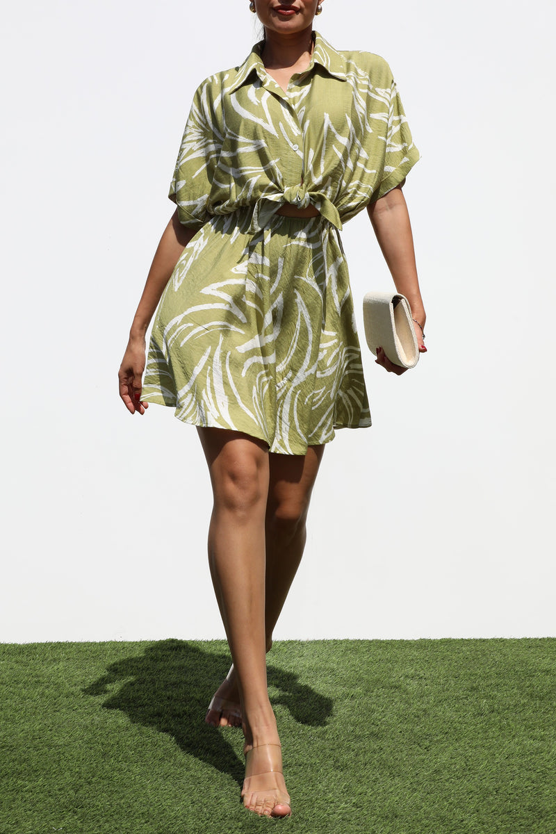 DD7310, BUTTON DOWN WOVEN MINI DRESS