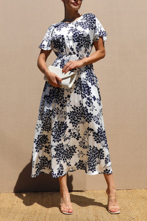 DD7602, PLEATED SATIN MIDI DRESS