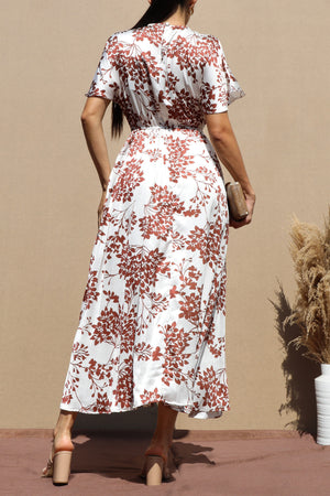 DD7602, PLEATED SATIN MIDI DRESS