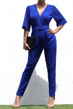 DD4476, V NECK KNIT JUMPSUIT