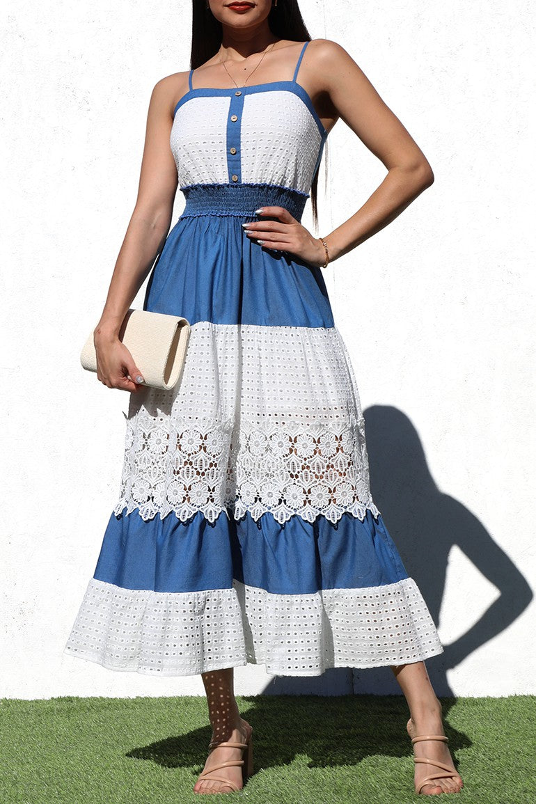 DD6020, EYELET MIDI DRESS