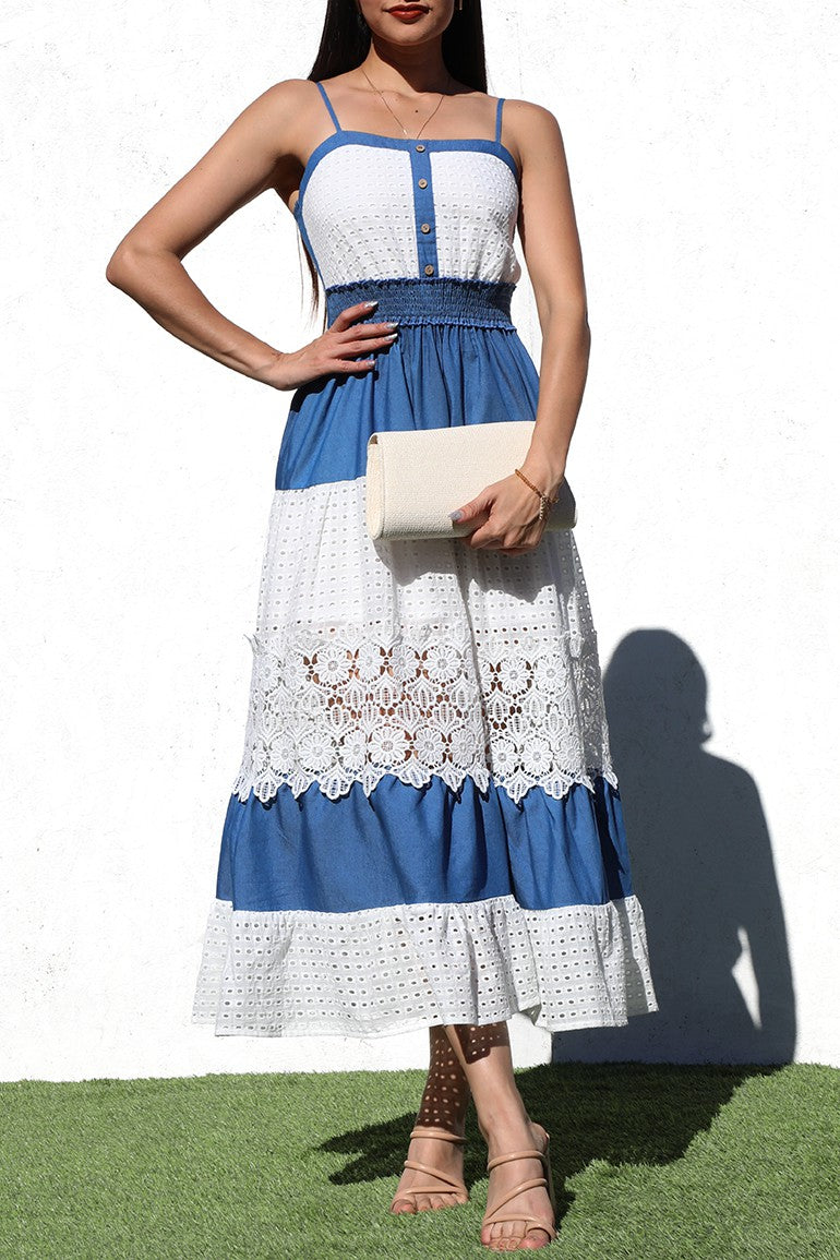 DD6020, EYELET MIDI DRESS