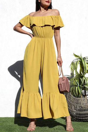 DD6153, OFF SHOULDER LONG JUMPSUIT