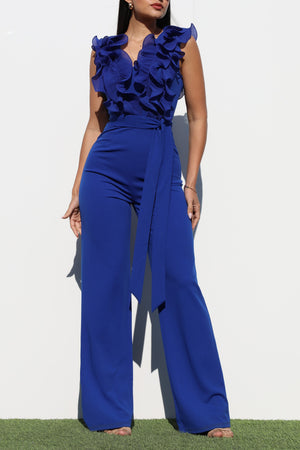 DD4394, RUFFLED KNIT JUMPSUIT