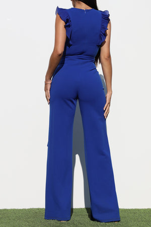 DD4394, RUFFLED KNIT JUMPSUIT