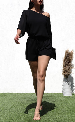 DD3068, ROUND NECK WOVEN ROMPER