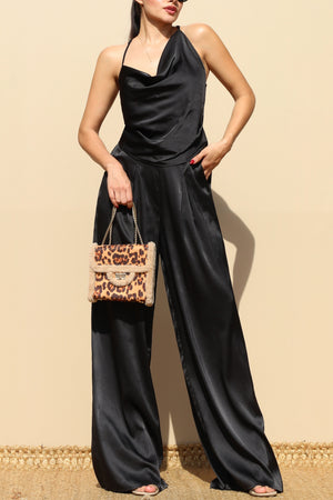 DD5182, LOOSE FIT SATIN TOP AND PANT SET