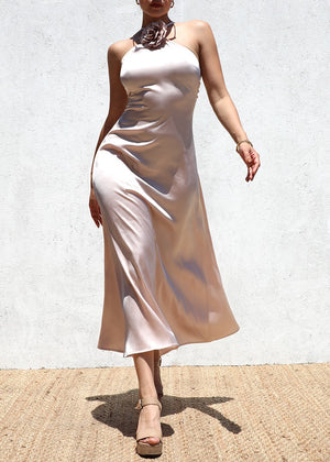 DD6465, SATIN MIDI DRESS