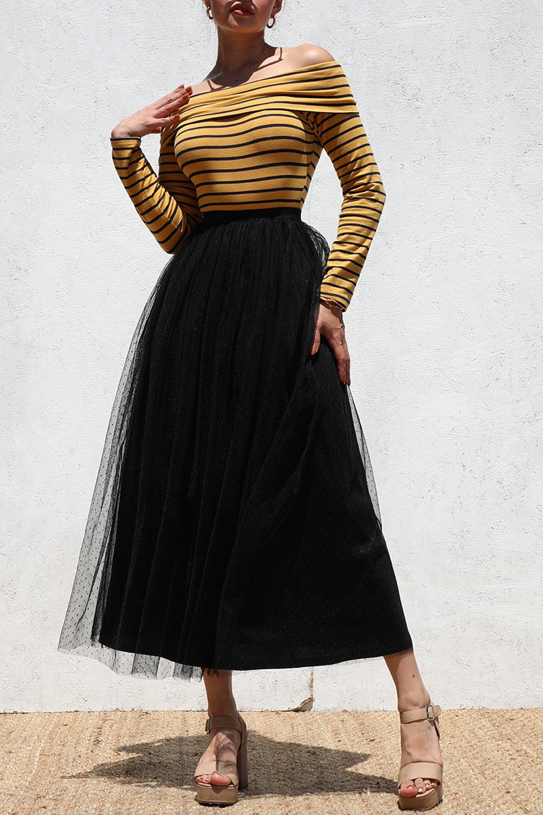 DD6479, OFF SHOULDER KNIT LONG DRESS