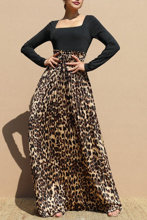 DD7720, PLEATED KNIT TOP MAXI DRESS