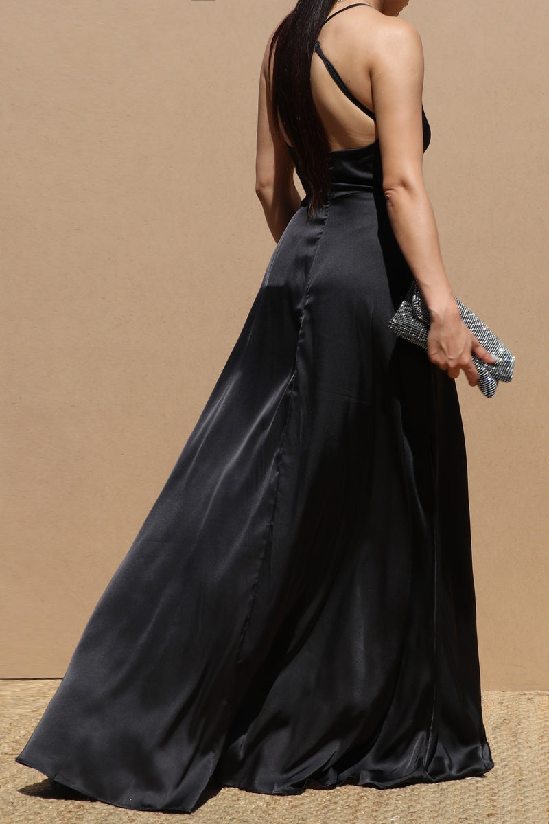 DD6551, SATIN MAXI DRESS