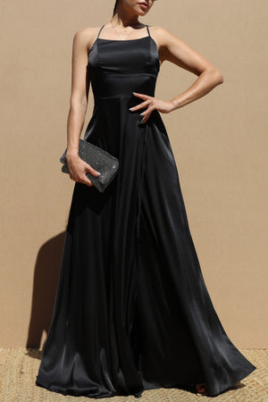 DD6551, SATIN MAXI DRESS