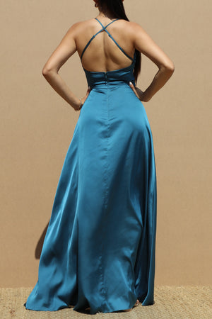 DD6551, SATIN MAXI DRESS