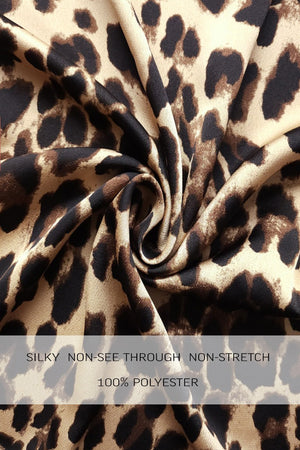 DD8766, Leopard Button Down Belted Midi Dress