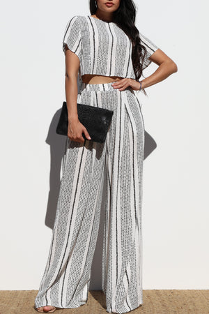 DD6993, PRINTED WOVEN TOP AND PANTS SET