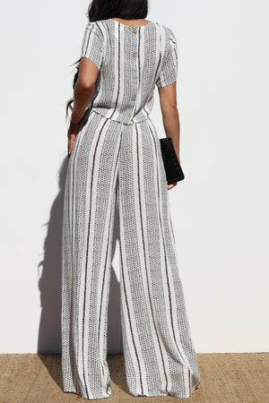 DD8339, Striped Top and Pants Set