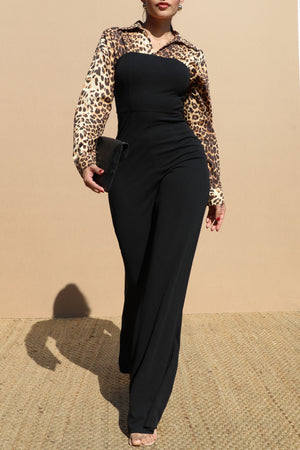 DD7860, LEOPARD TOP KNIT JUMPSUIT