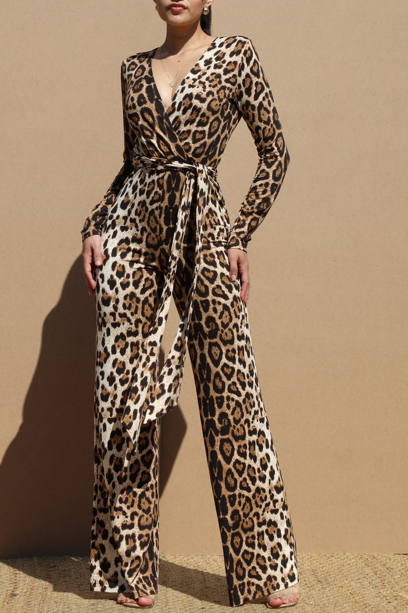 DD6674, LEOPARD KNIT JUMPSUIT