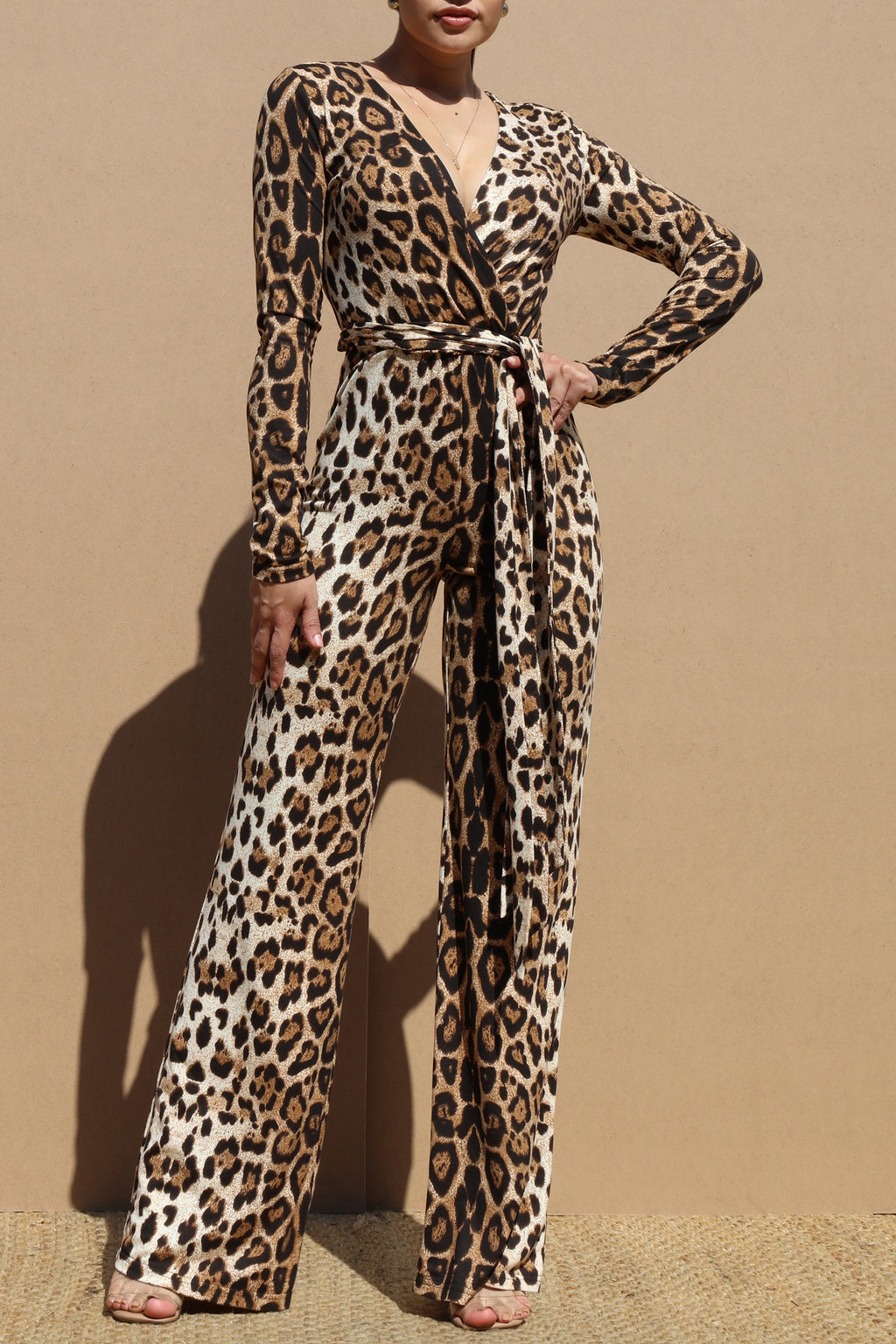 DD6674, LEOPARD KNIT JUMPSUIT