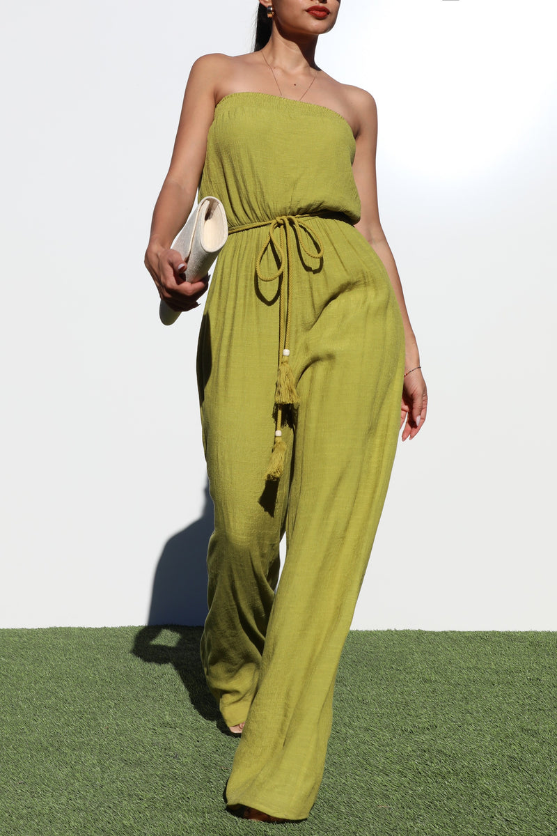 DD6136, TUBE WOVEN JUMPSUIT