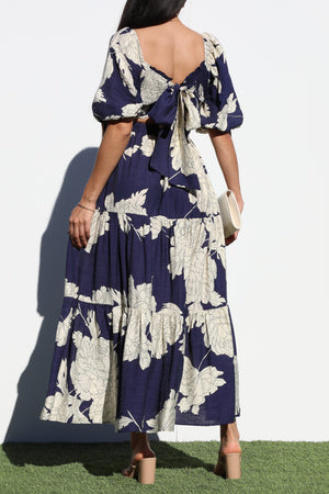 DD6811, MULTI WAY FRT AND BK TOP WOVEN MIDI DRESS