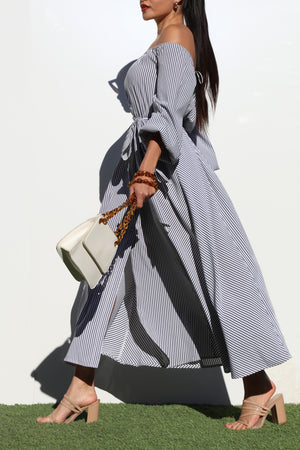 DD3308, OFF SHOULDER WOVEN DRESS