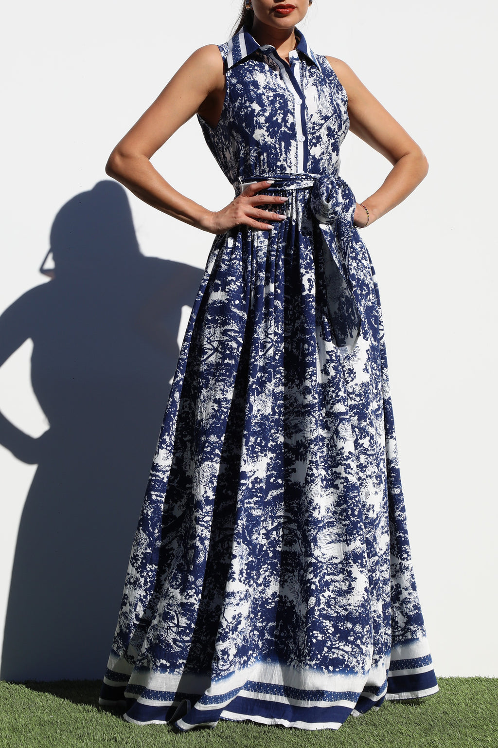 DD7045, BUTTON DOWN SHIRT WOVEN MAXI DRESS