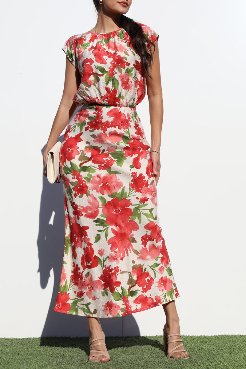 DD7127, LOOSE FIT WOVEN MIDI DRESS