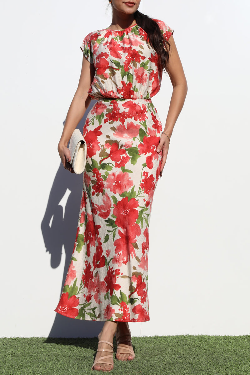 DD7127, LOOSE FIT WOVEN MIDI DRESS