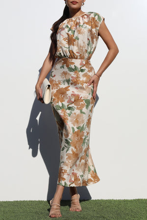 DD7127, LOOSE FIT WOVEN MIDI DRESS