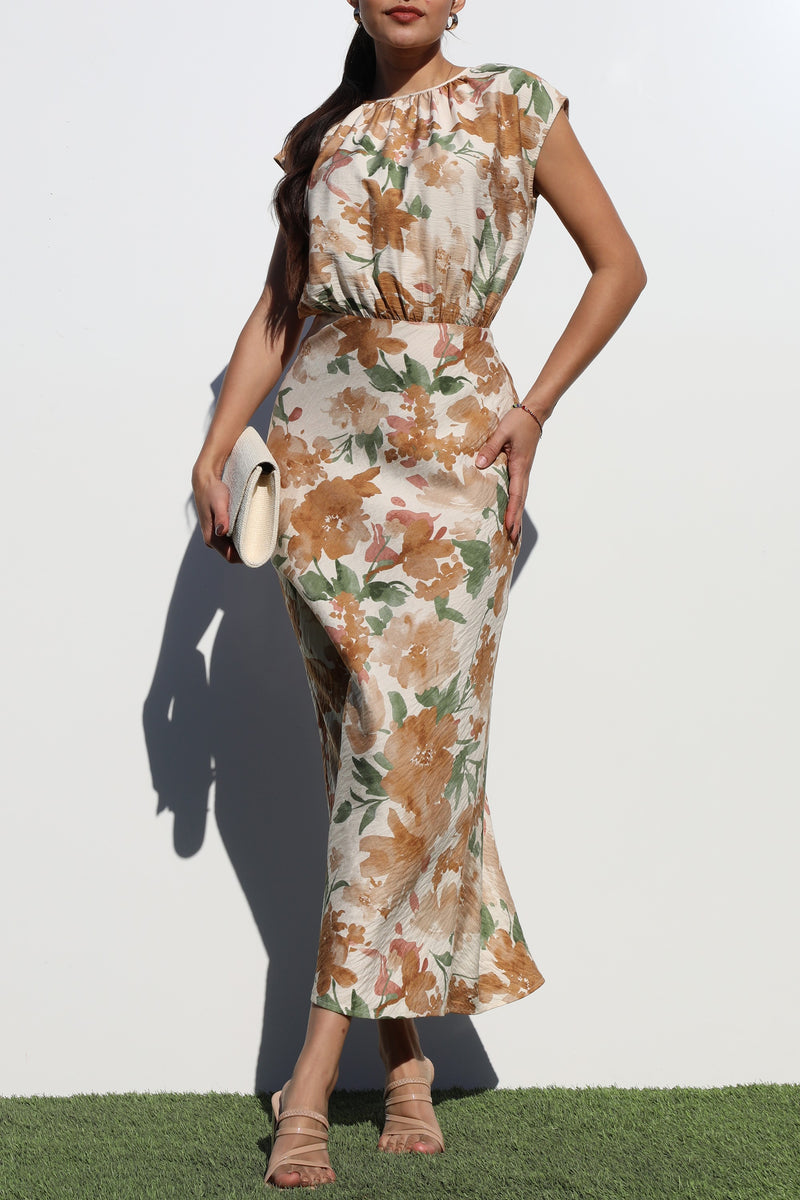 DD7127, LOOSE FIT WOVEN MIDI DRESS