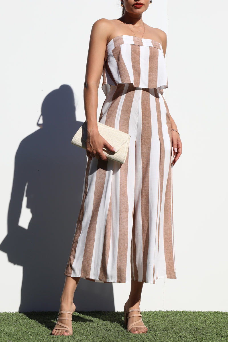 DD6946, STRIPED WOVEN JUMPSUIT