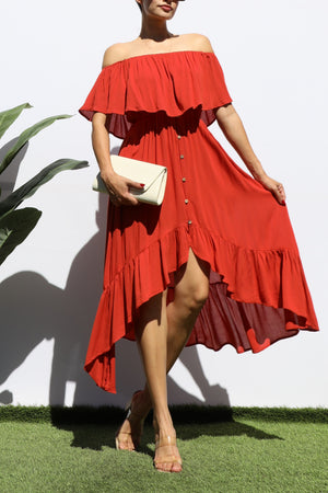 DD4330, HI LOW TUBE WOVEN DRESS