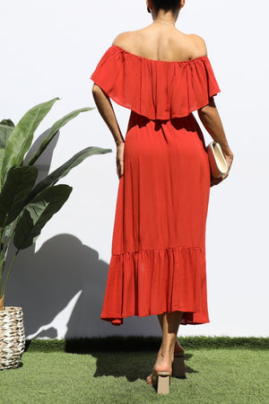 DD4330, HI LOW TUBE WOVEN DRESS