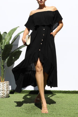 DD4330, HI LOW TUBE WOVEN DRESS
