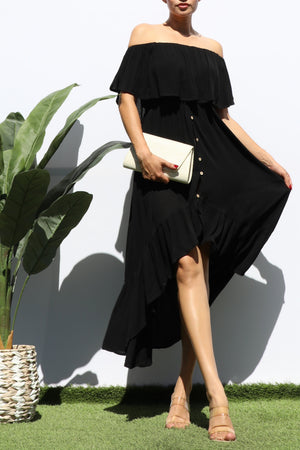 DD4330, HI LOW TUBE WOVEN DRESS