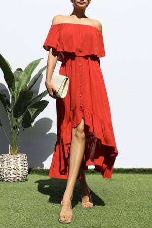 DD4330, HI LOW TUBE WOVEN DRESS