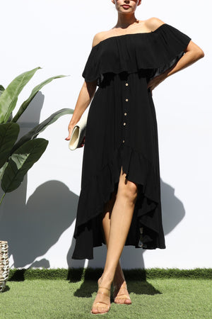 DD4330, HI LOW TUBE WOVEN DRESS