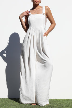 DD6234, SQUARE NECK WOVEN JUMPSUIT