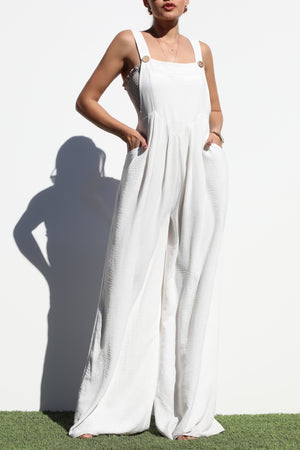 DD6234, SQUARE NECK WOVEN JUMPSUIT