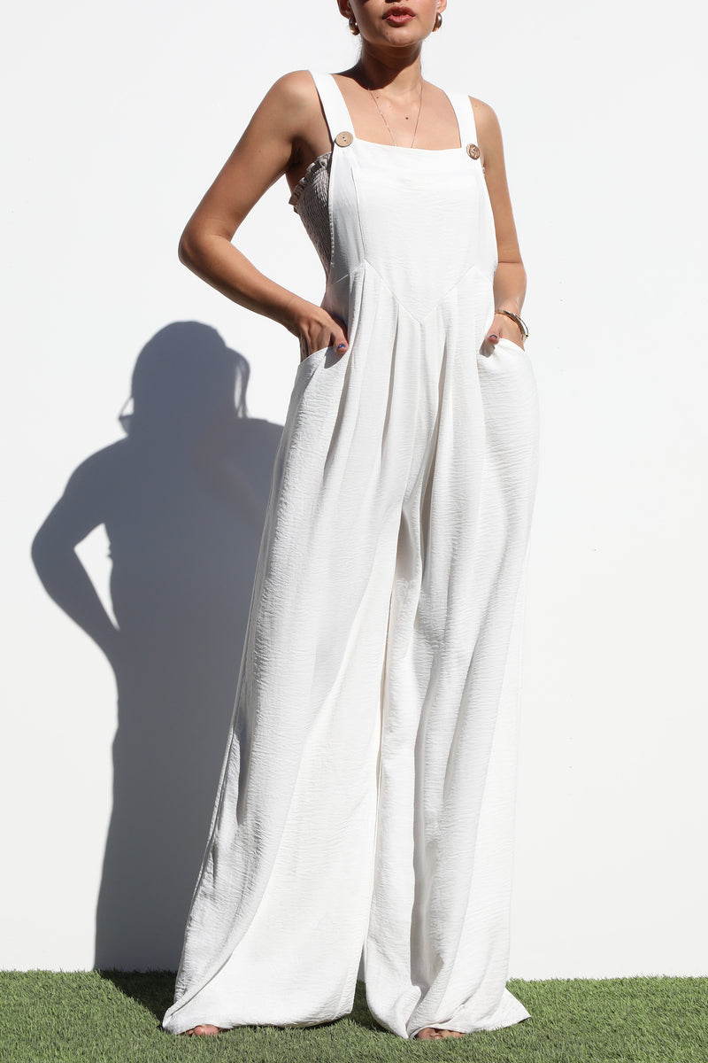 DD6234, SQUARE NECK WOVEN JUMPSUIT