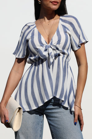DD4195, FRT TIE WOVEN TOP