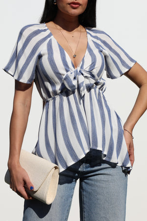 DD4195, FRT TIE WOVEN TOP
