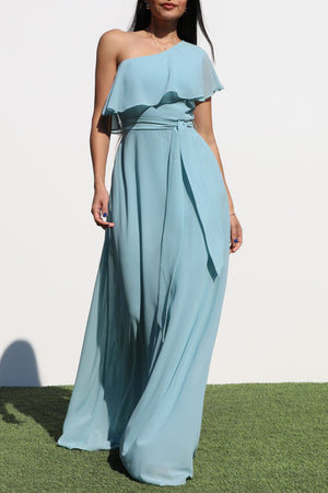 DD4191, ONE SHOULDER WOVEN MAXI DRESS