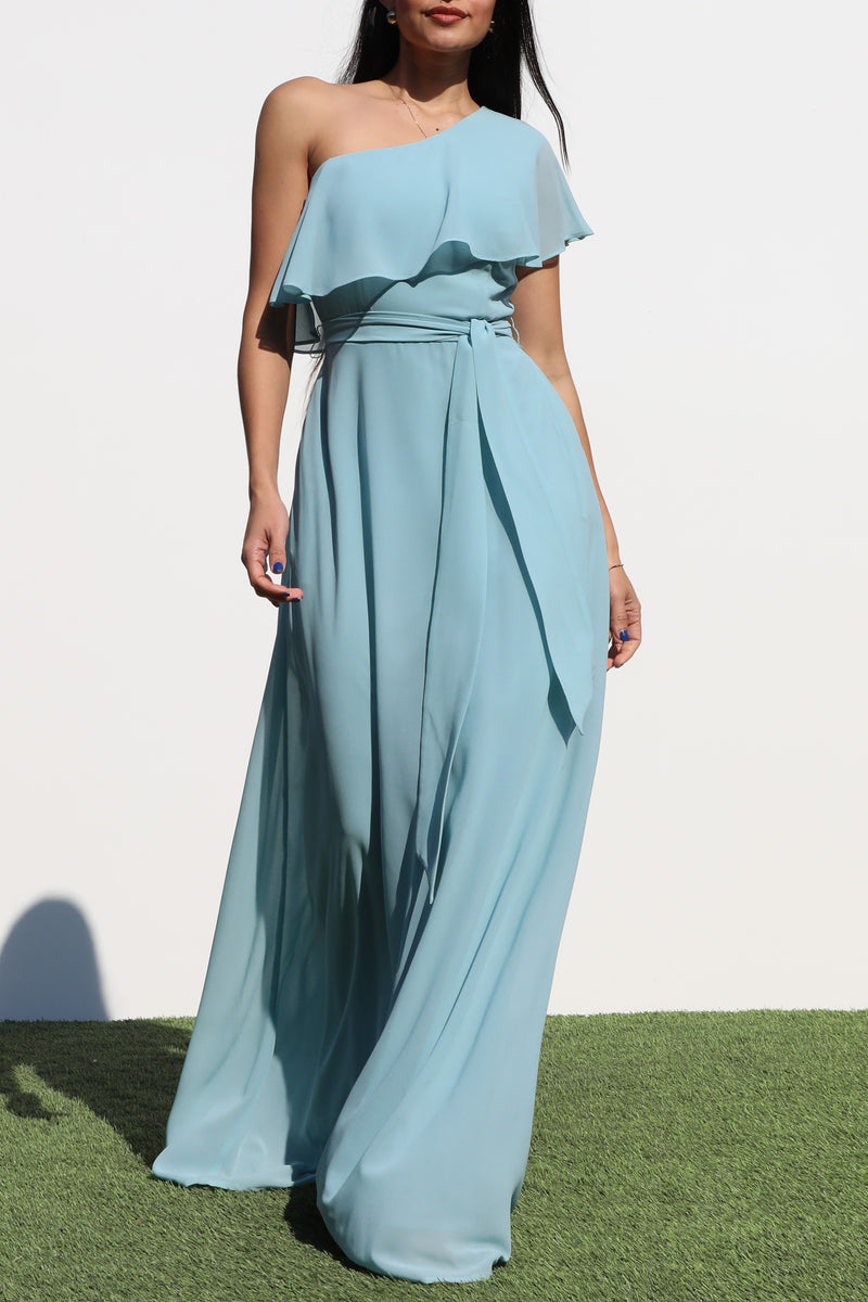 DD4191, ONE SHOULDER WOVEN MAXI DRESS